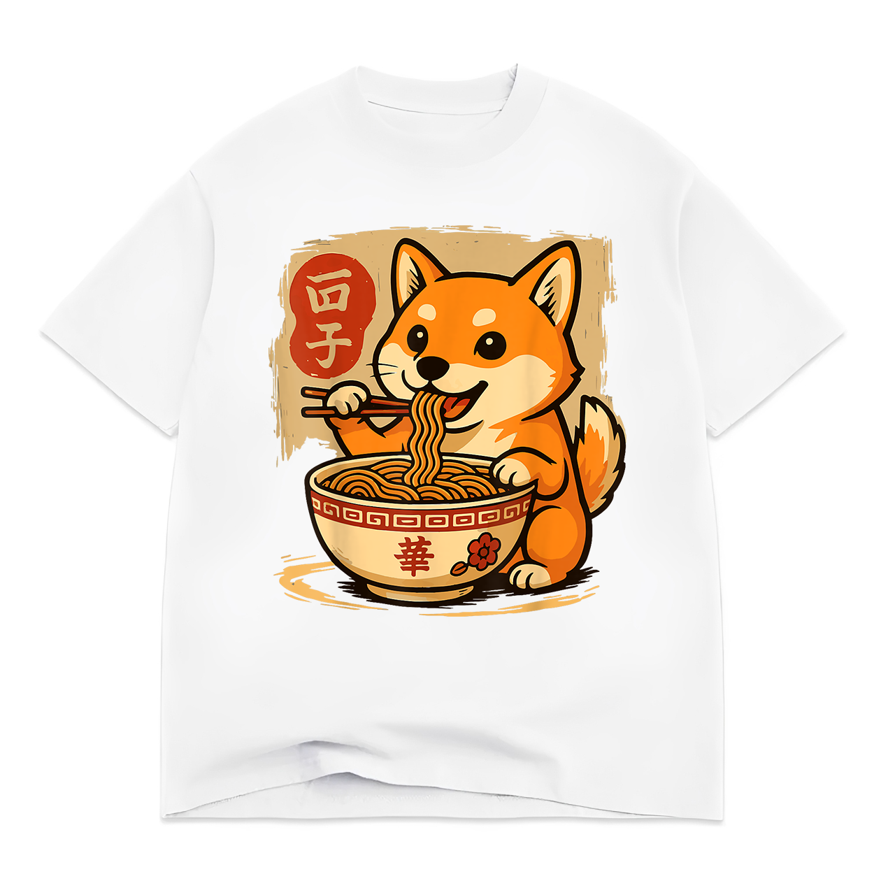 Anime Shiba Inu Eating Ramen Japanese Ramen Japan T-Shirt