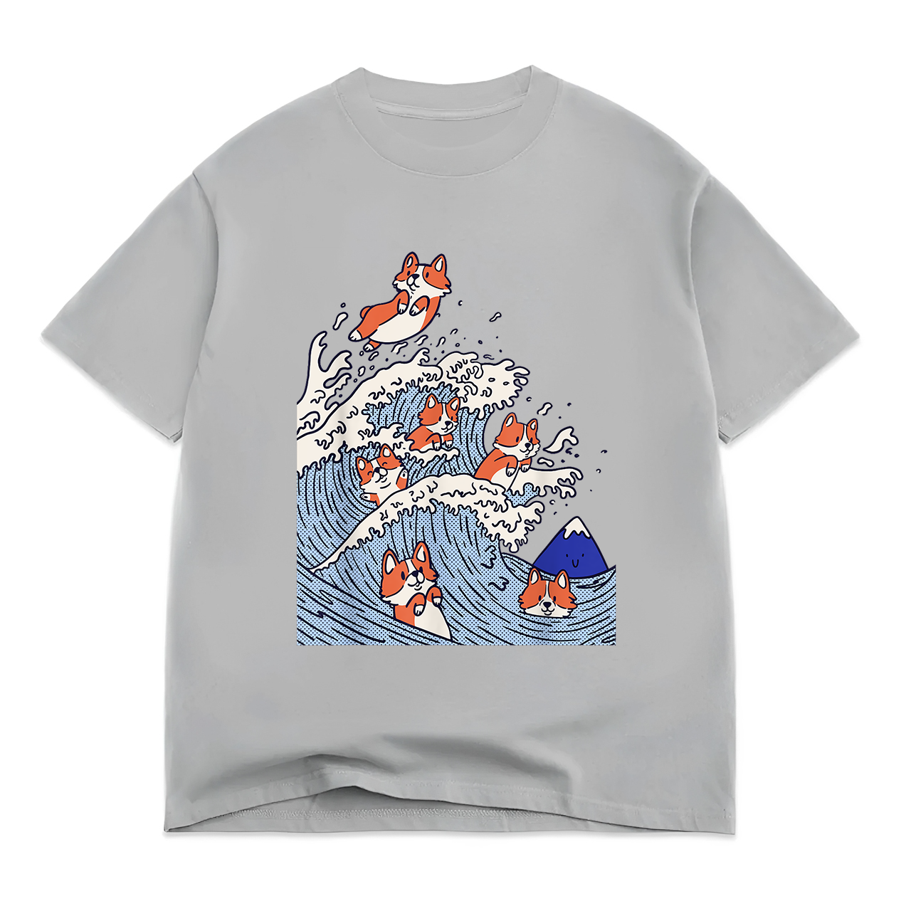 Cute Corgi Wave , Surfing Dogs , Funny Corgi T-Shirt