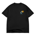 Front Back Heartbeat Sailboat Palm Trees Sunset Island Beach T-Shirt